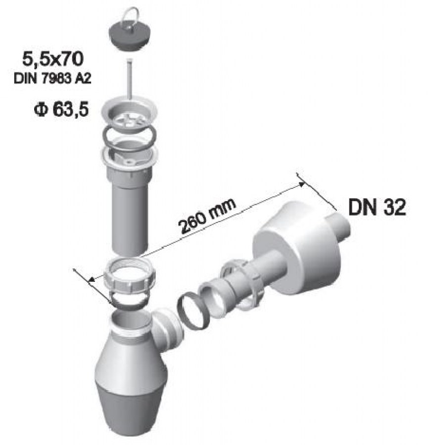 lož za umivaonik fi63-dn32